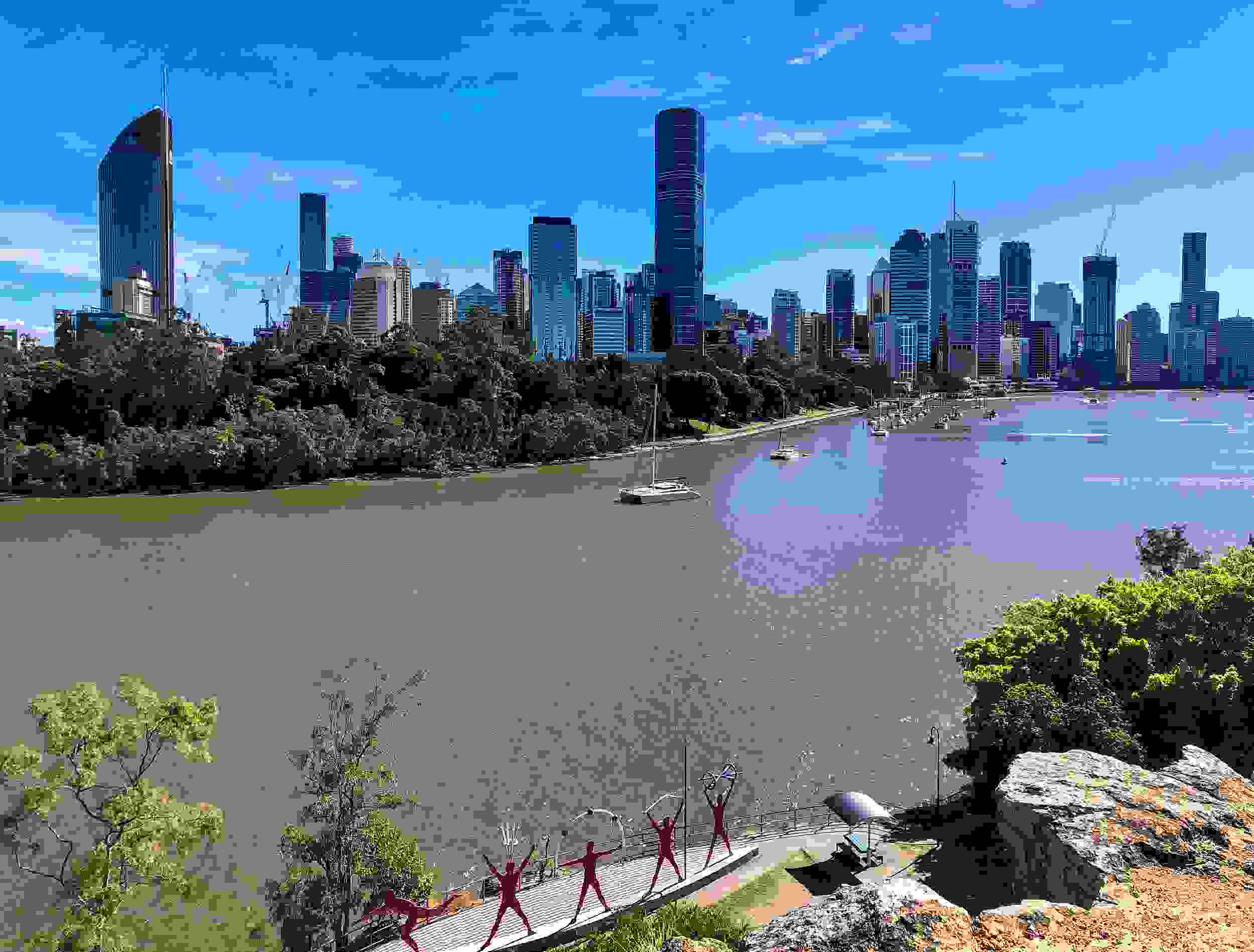 Guided tour of Brisbane, Australia from South Bank Parklands to New Farm