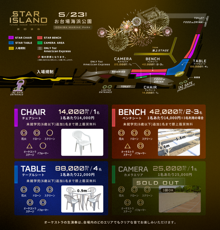 STAR ISLAND 2026のチケット価格・種類一覧