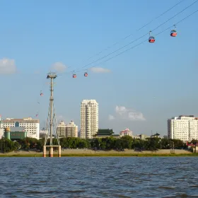 Cable Car above River
