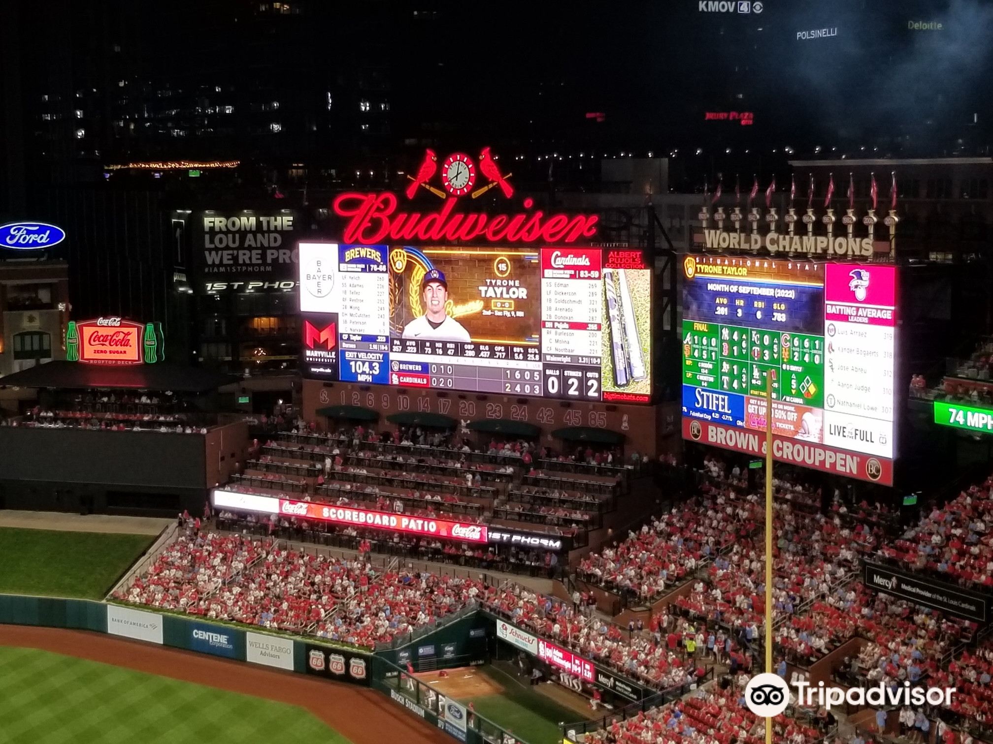 Sunrise over Busch Stadium on Opening Day in St. Louis. : r/StLouis