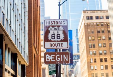 Historic Route 66 Begin Sign รูปภาพAttractionsยอดนิยม