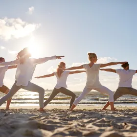 Yoga Course Of Tanjong Beach Of Sentosa