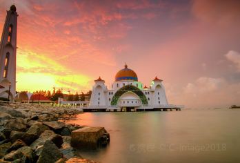 Malacca Straits Mosque Popular Attractions Photos