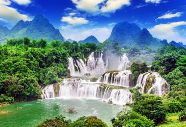 Detian Transnational Waterfall Scenic Area Popular Attractions Photos