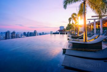Marina Bay Sands Hotel Infinity Pool Popular Attractions Photos