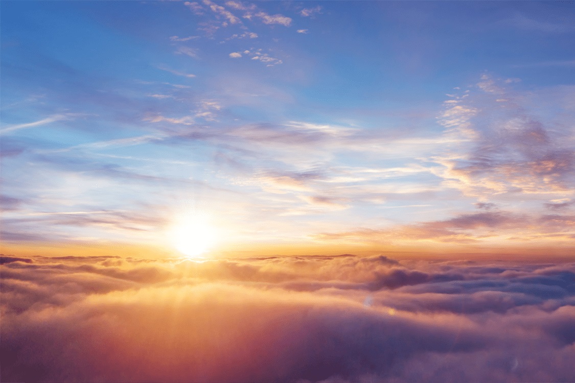 Light clouds from above