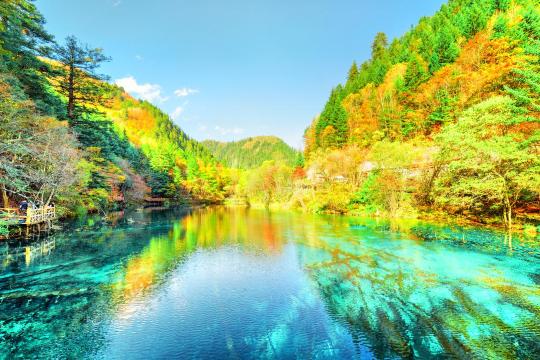 Colorful Pond in Jiuzhaigou
