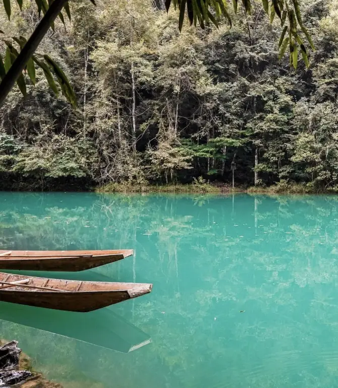 A hideout from the city, and a beautiful attraction to visiting if you choose to your through Guizhou province. 

Aside from the seven-arched bluestone bridge that can be found in the Seven Small Arches Scenic Area, this ancient, water-filled forest makes for a fairytale-like escape from urban life. While here, don’t miss out on paddling your own boat through the vibrant green waters 🚣‍♀️ 

You’ll definitely need to set aside a few hours for this one, especially if you really want to take the time to enjoy nature! a whole afternoon here would be perfect.

📍Seven Small Arches Scenic Park, Libo Scenic Area, Guizhou, China

#momentsmission